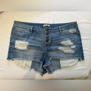 Refuge Light Blue Denim Shorts
